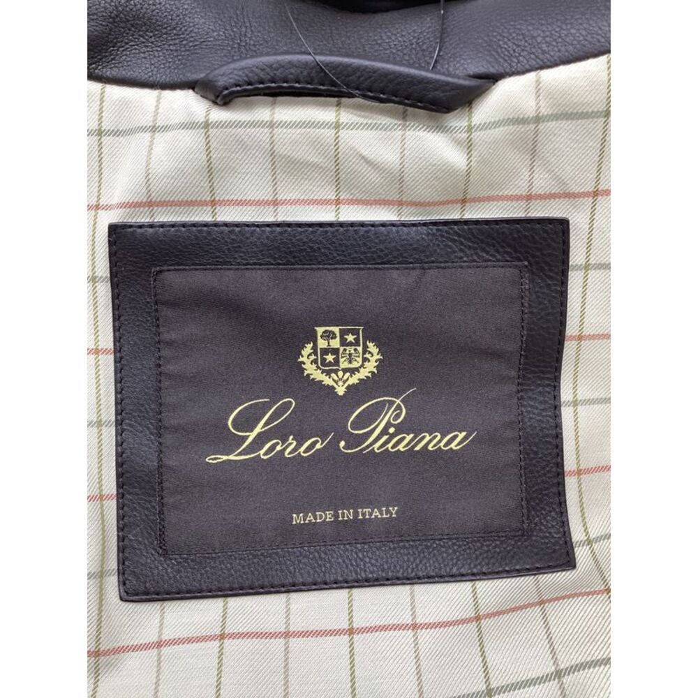 Loro Piana Yabu Hidden-Zipped Jacket in Black Calf Leather - Picture 5 of 8